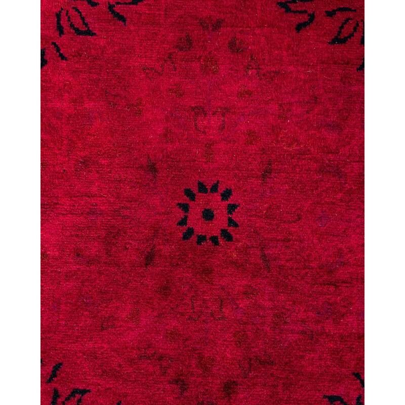 Fine Vibrance, One-of-a-Kind Hand-Knotted Area Rug - Red, 3' 1" x 4' 7" - 3' 1" x 4' 7"