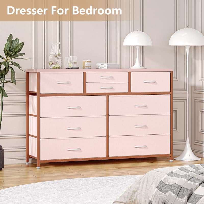 Wide 10 Drawer Dresser for Bedroom