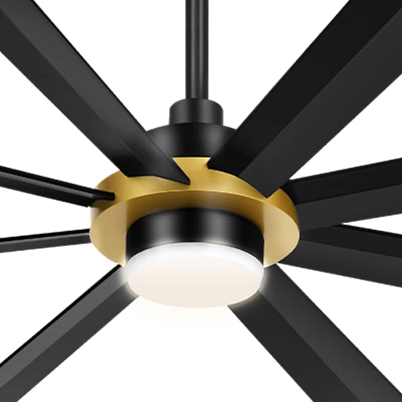 Moasis 8-Blade Large LED Ceiling Fan with Light and Remote Control