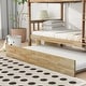 preview thumbnail 5 of 7, Natural Twin over Twin Rubber Wood Bunk Bed with Trundle