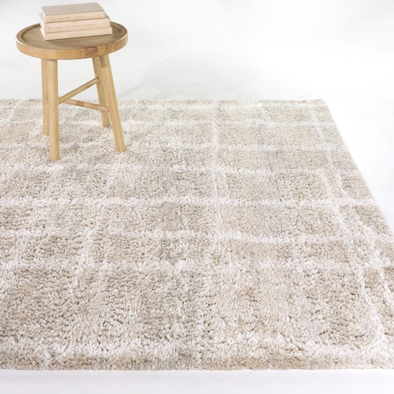 Odele Abstract Striped Area Rug - 7'10" x 10' - Taupe - Rectangle