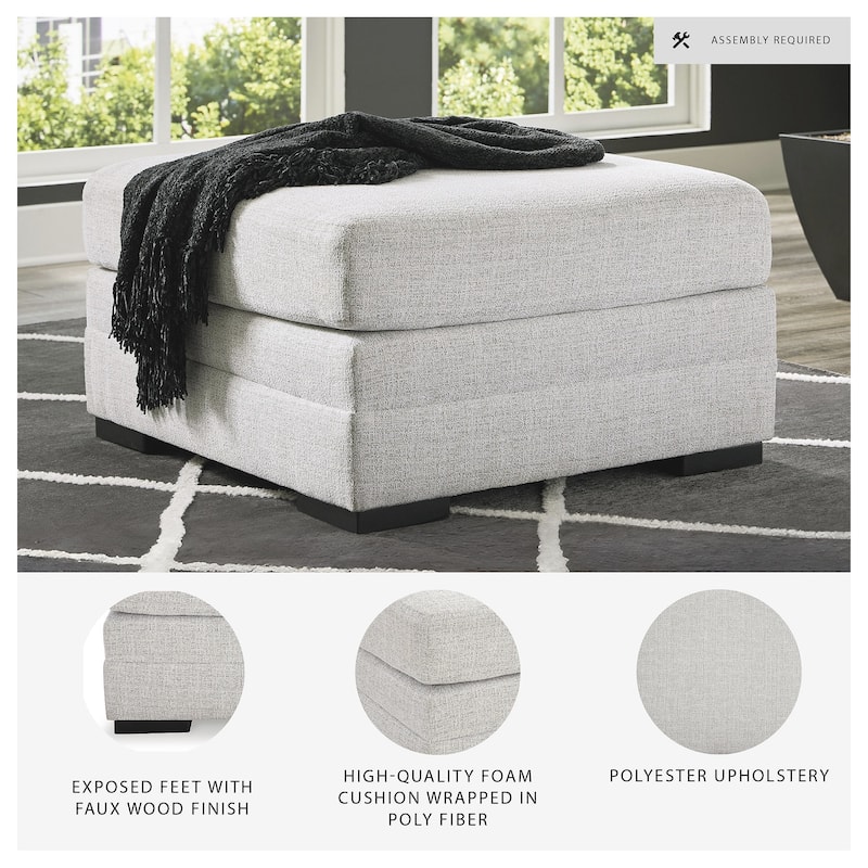Signature Design by Ashley Koralynn Off White Oversized Accent Ottoman