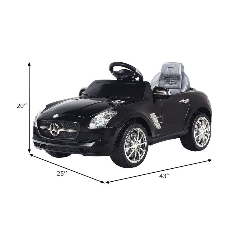Costway BLACK MERCEDES BENZ SLS R/C MP3 KIDS RIDE ON CAR ELECTRIC