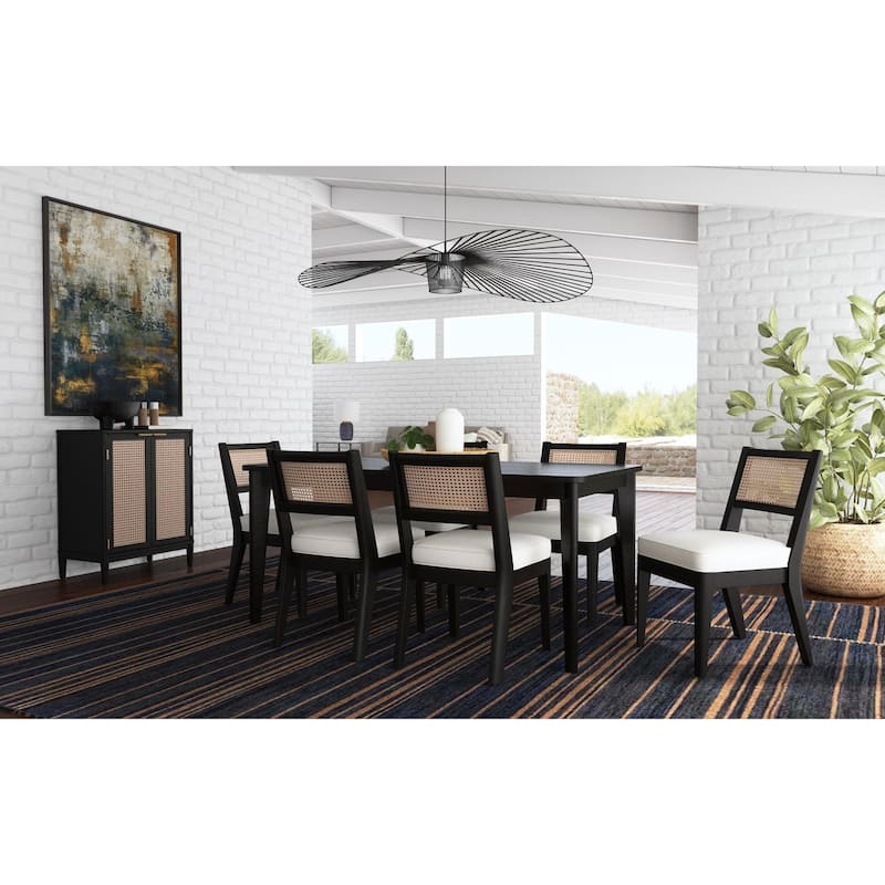 Brentwood Black Wood Dining Armless Chair by Homestyles - 19" x 33" x 21"