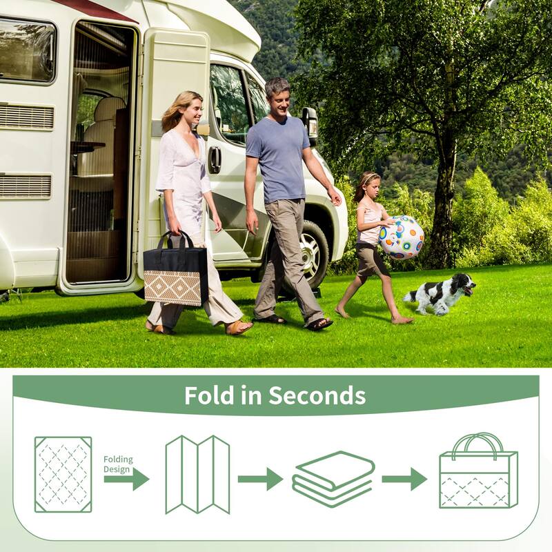 Mcow Geometric Frame Collection Waterproof Outdoor Area Rug