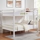 preview thumbnail 33 of 40, Full over Full Wooden Bunk Bed, High Guardrail,Ladder, No Box Spring White