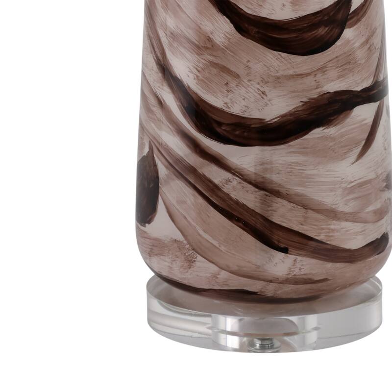 Decorative Pattern Glass Table Lamp - Desk Lighting for Small Areas - 29.0"