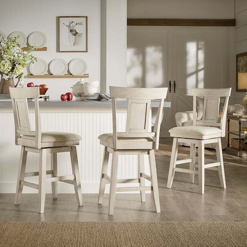 Eleanor Panel Back Wood Swivel Chair by iNSPIRE Q Classic