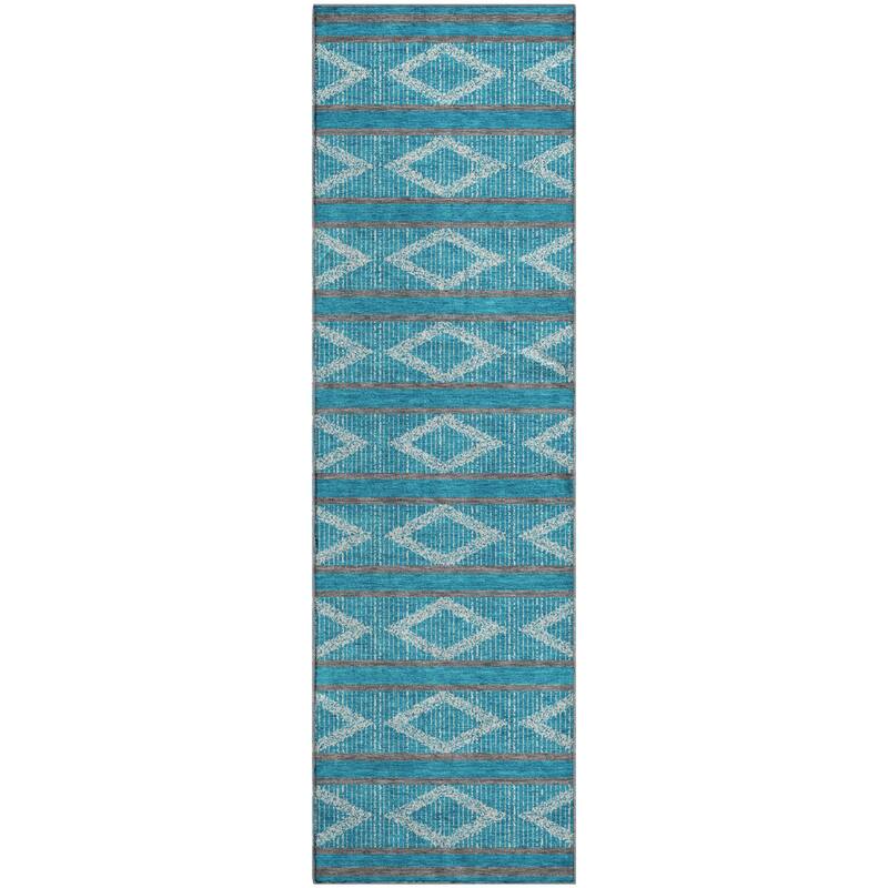 Premium Washable Super Soft Geo Diamonds Mayfield Rug