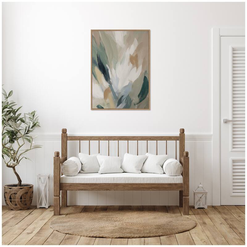 Kate and Laurel Plant Form No. 2 by Amy Lighthall Framed Canvas Wall Art Print