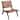 Costway Woven Leather Accent Chair Mid Century Rubber Wood Armless