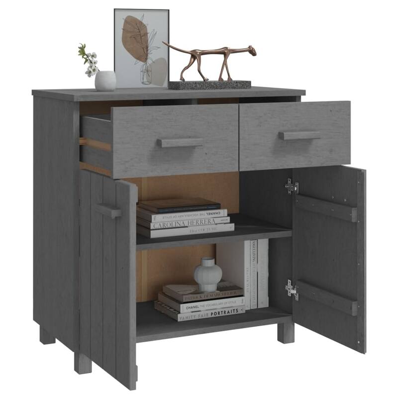 vidaXL Sideboard Buffet Console Cabinet with Storage HAMAR Solid Wood Pine - 31.1"x15.7"x31.5"