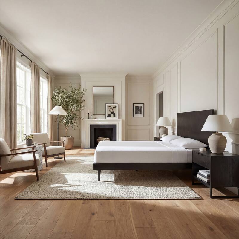 SAFAVIEH Couture Maci Bryn Wood Herringbone Bed