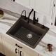 preview thumbnail 3 of 59, Karran Top Mount 25 in. Single Bowl Quartz Kitchen Sink Kit