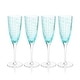 preview thumbnail 7 of 6, Pescara White Dot Champagne Flutes, Set of 4