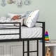 preview thumbnail 6 of 6, Twin over Twin Metal Bunk Bed with Upper-level Guardrail & Stepped Tube, Heavy Duty Space-Saving Design, Easy Assembly, Black