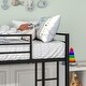 preview thumbnail 6 of 6, Twin over Twin Size Metal Bunk Bed Frame with Safety Guard Rails
