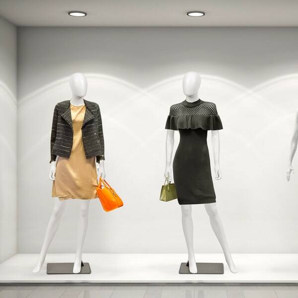 Shop Gymax Female Mannequin Egghead Plastic Full Body Dress Form Display Overstock 23053953
