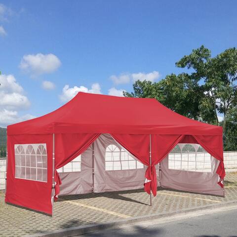 10' x 20' Pop up Canopy Tent, Party Heavy Duty Instant Gazebo Tent Shelter for Wedding Party