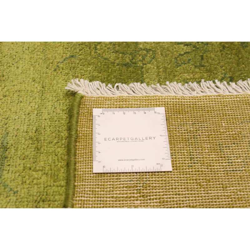 ECARPETGALLERY Hand-knotted Vibrance Lime Wool Rug - 7'10 x 9'10