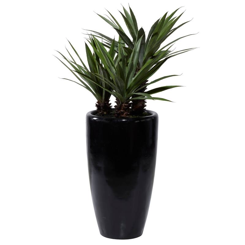 Black Fiberglass Contemporary Artificial foliage