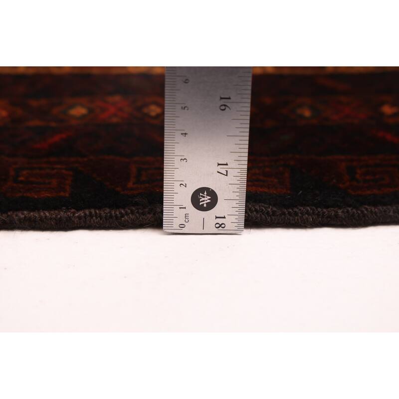 ECARPETGALLERY Hand-knotted Teimani Black, Brown Wool Rug - 3'8 x 6'3