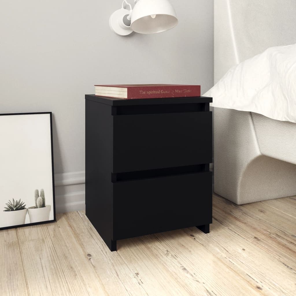 vidaXL Bedside Cabinet Engineered wood 11.8x11.8x15.7 in
