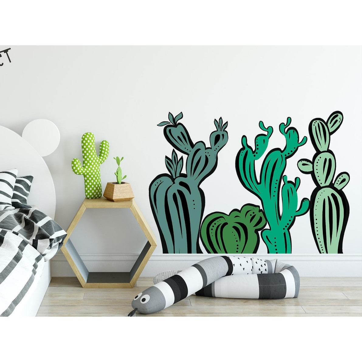 Shop Eco Friendly Handdrawn Style Cactus Wall Decal Kids Overstock 32066984