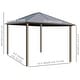 preview thumbnail 3 of 17, Outsunny 10' x12' Hardtop Gazebo with Aluminum Frame, Permanent Metal Roof Gazebo Canopy with 2 Hooks, Curtains and Netting