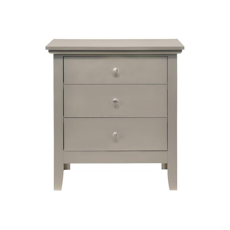 Silver Champagne Nightstand, No Assembly Needed