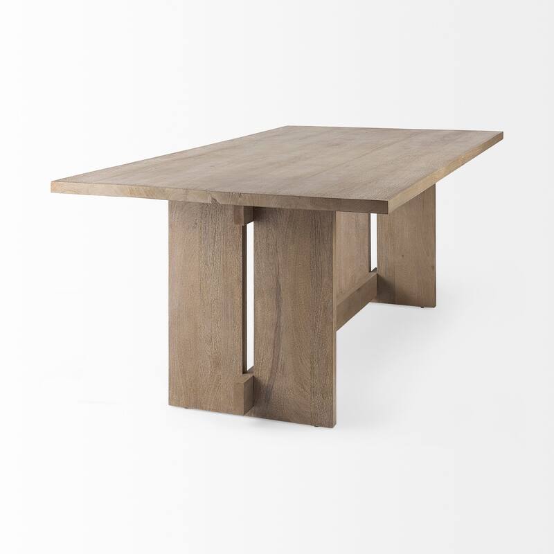 Aida Grey-Brown Solid Wood Dining Table