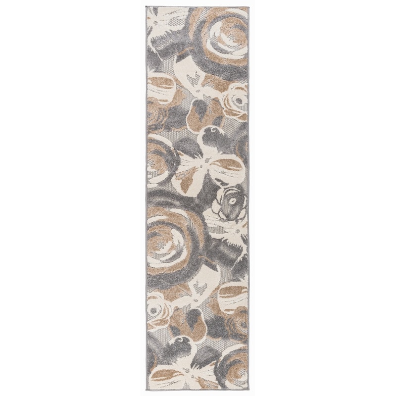 World Rug Gallery Modern Floral Indoor/Outdoor Area Rug