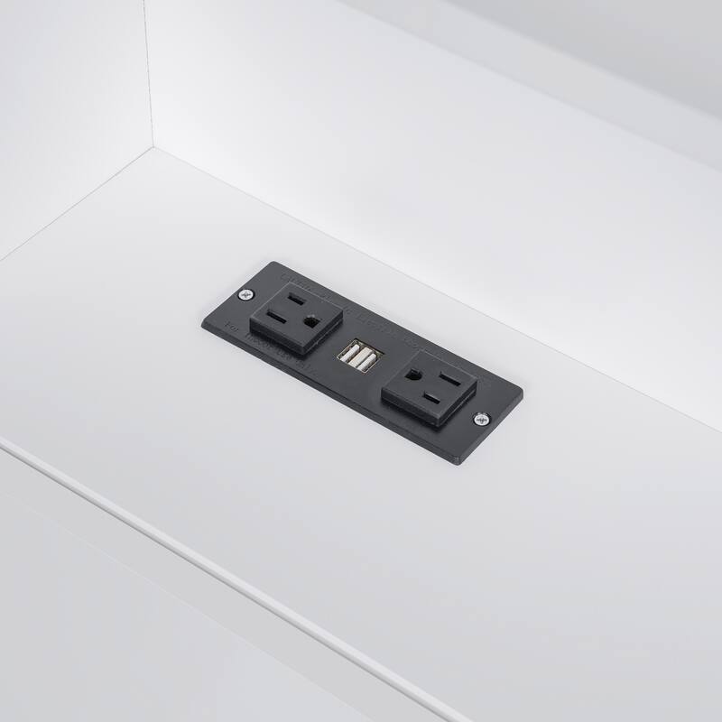 Wooden Platform Bed with Pull Out Trundle Bed and Drawers, All-in-One LED Headboard with Charging Station and Flip Up Storage