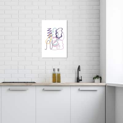 Wynwood Studio Canvas Abstract Pastry Molds Purple and Modern & Contemporary Wall Art Canvas Print