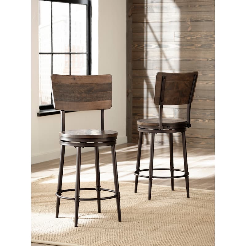 Hillsdale Furniture Jennings Wood and Metal Swivel Stool