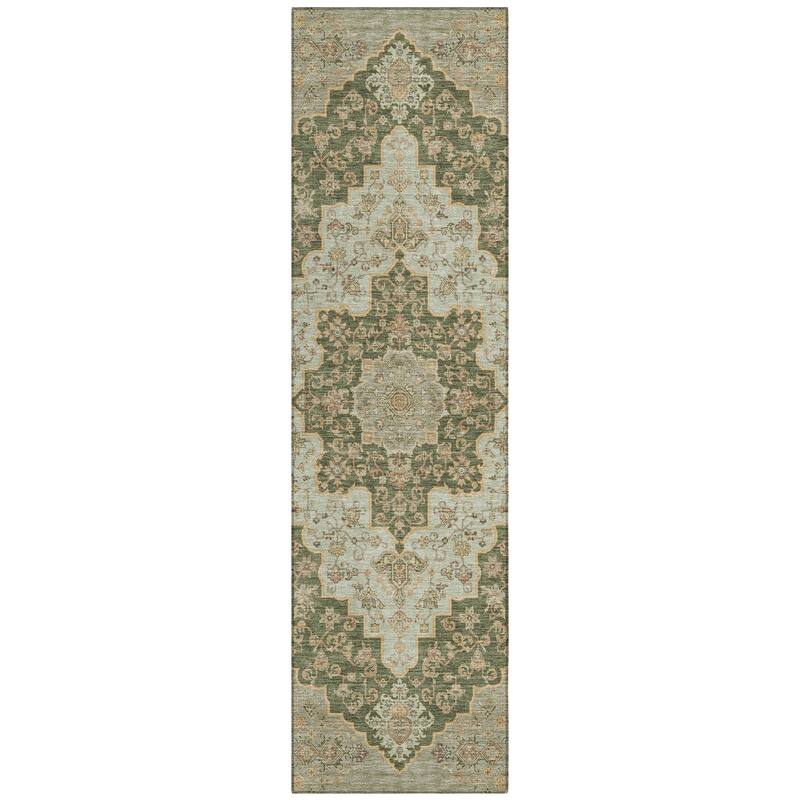 Machine Washable Indoor/ Outdoor Traditional Karachy Chantille Rug
