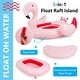 preview thumbnail 5 of 9, 6 People Inflatable Flamingo Floating Island with 6 Cup Holders for Pool and River - 10' x 10.5' x 5.5' (L x W x H)