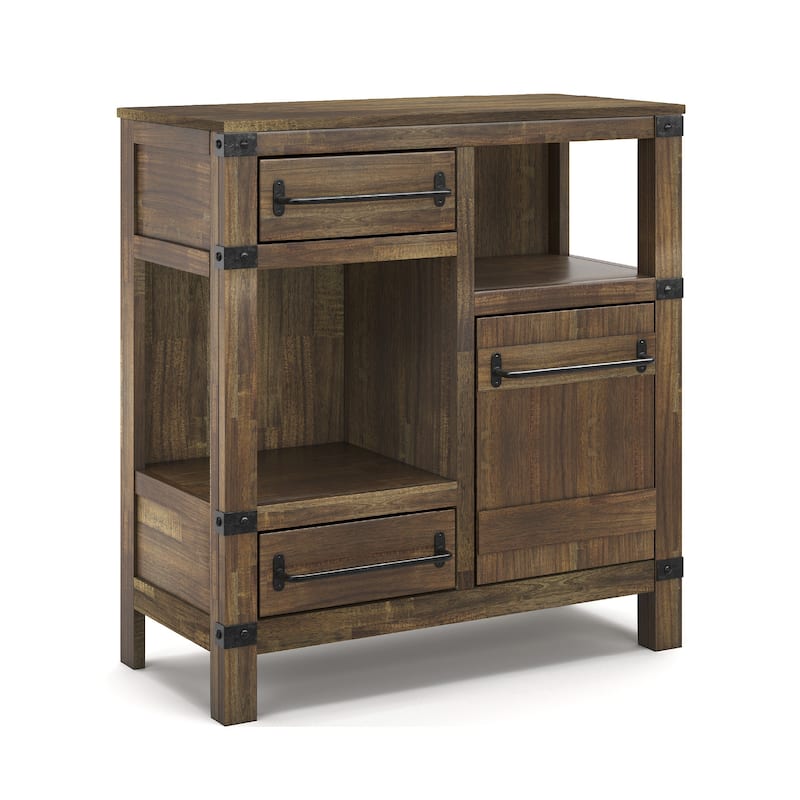 Roybeck Accent Cabinet - Casual - Bronze Hardware - Light Brown