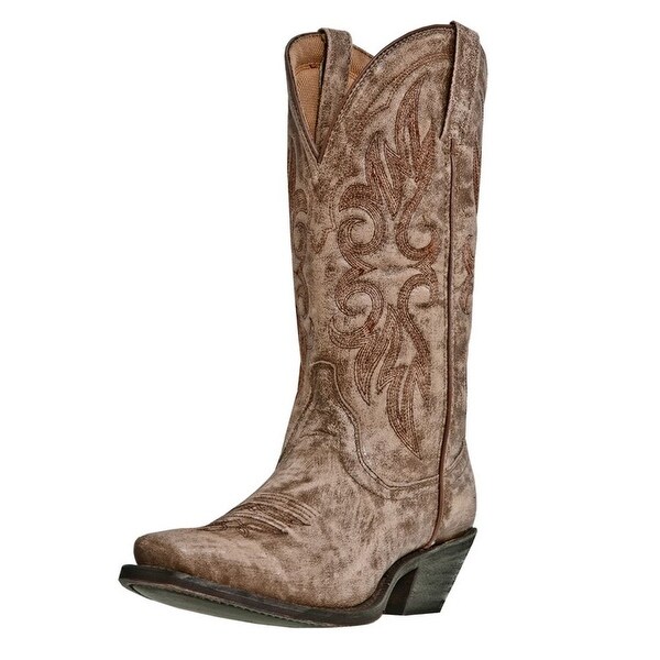 Laredo Western Boots Womens Leather Maricopa Goat Tan Crackle