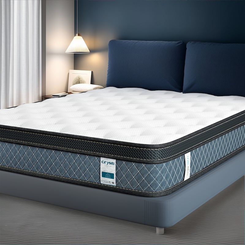 14-inch Medium Firm Gel Memory Foam Mattress with Pocket Spring Hybrid Mattress