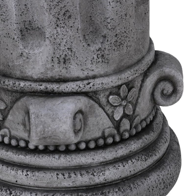 Modern Small Round Side Table for Cement Outdoor Garden Accent indoor and Outdoor