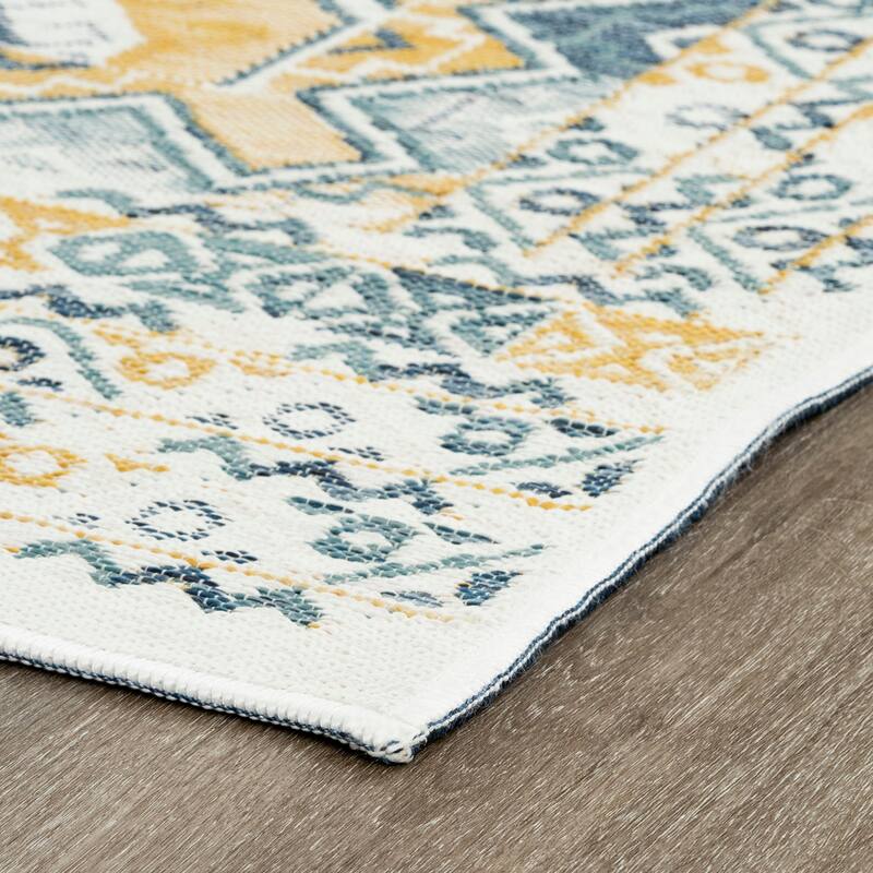 Alfresco Nautical & Coastal Geometric Reversible Indoor/Outdoor Area Rug