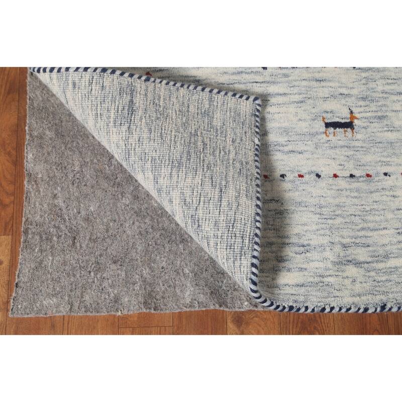 Tribal Gabbeh Oriental Area Rug Handmade Wool Carpet - 8'0"x 9'11"