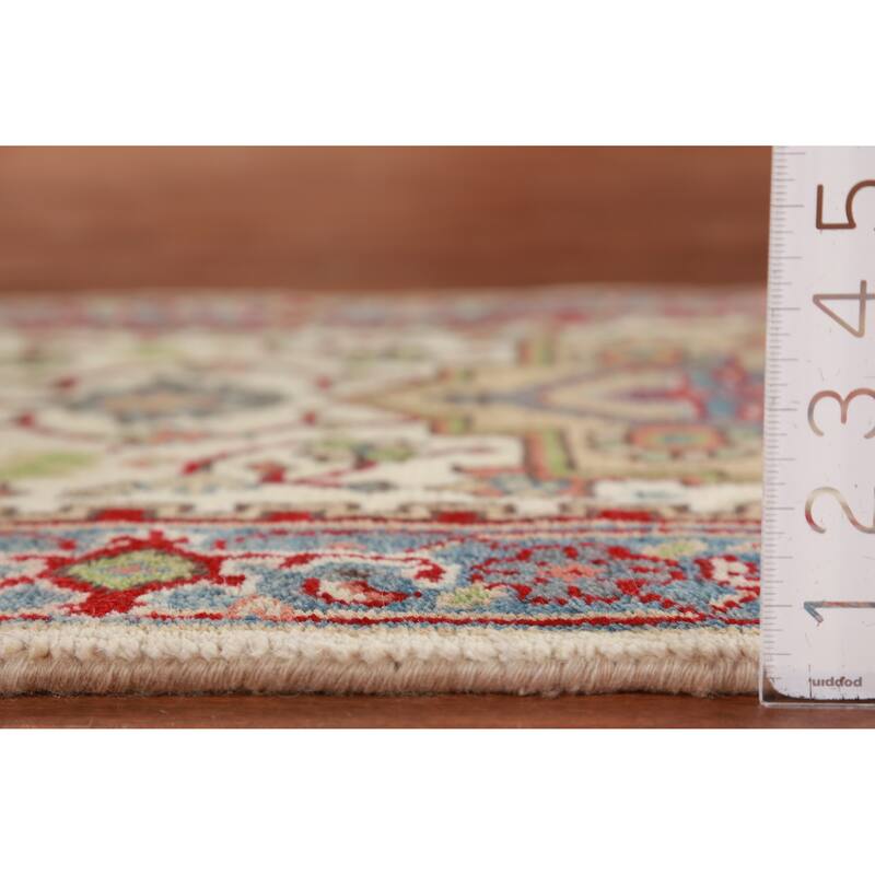 Ivory Heriz Serapi Indian Runner Rug Hand-Knotted Wool Carpet - 2'5"x 8'0"