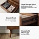 preview thumbnail 9 of 27, Lisa Mid-Century Modern 24"W 3-Drawer End Table with Charging Station by HULALA HOME