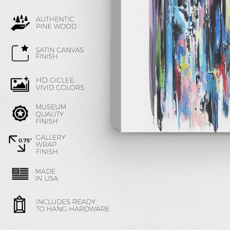 Wynwood Studio Canvas Abstract Doll Memories - Cosmic Infusion Blue and Modern & Contemporary Wall Art Canvas Print