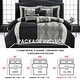 preview thumbnail 9 of 7, Nanshing Daniella 7-Piece Modern Geometric Comforter Set