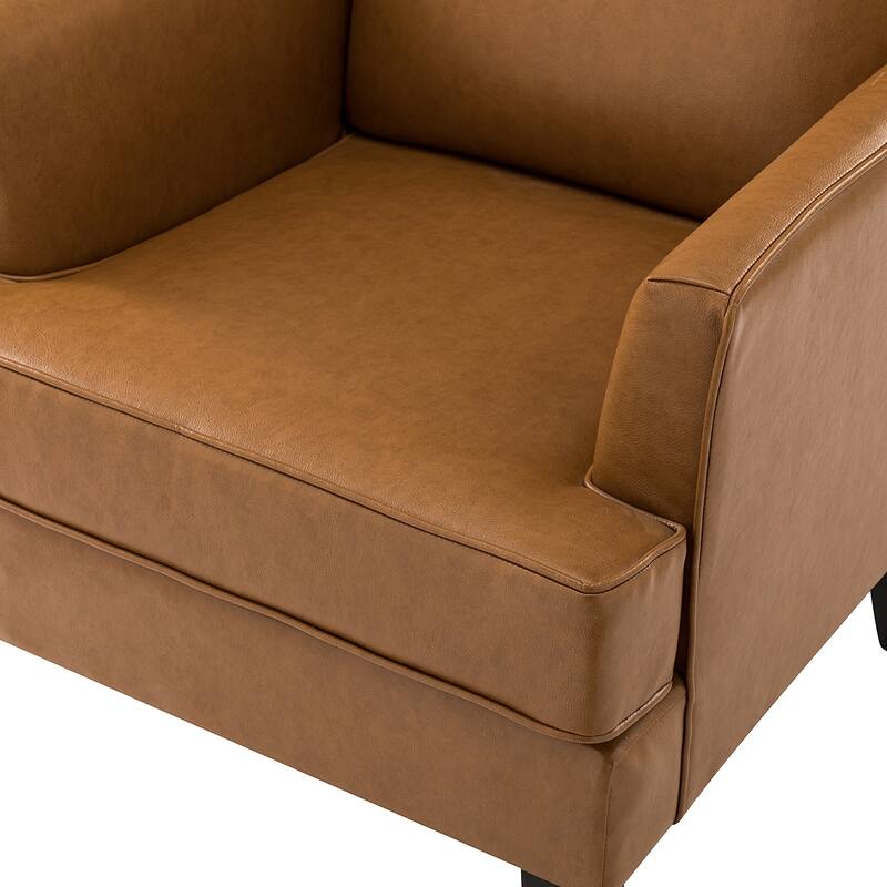 Nileus Modern Classic Polyester Accent Chair with Solid Wooden Legs Set of 2 by HULALA HOME