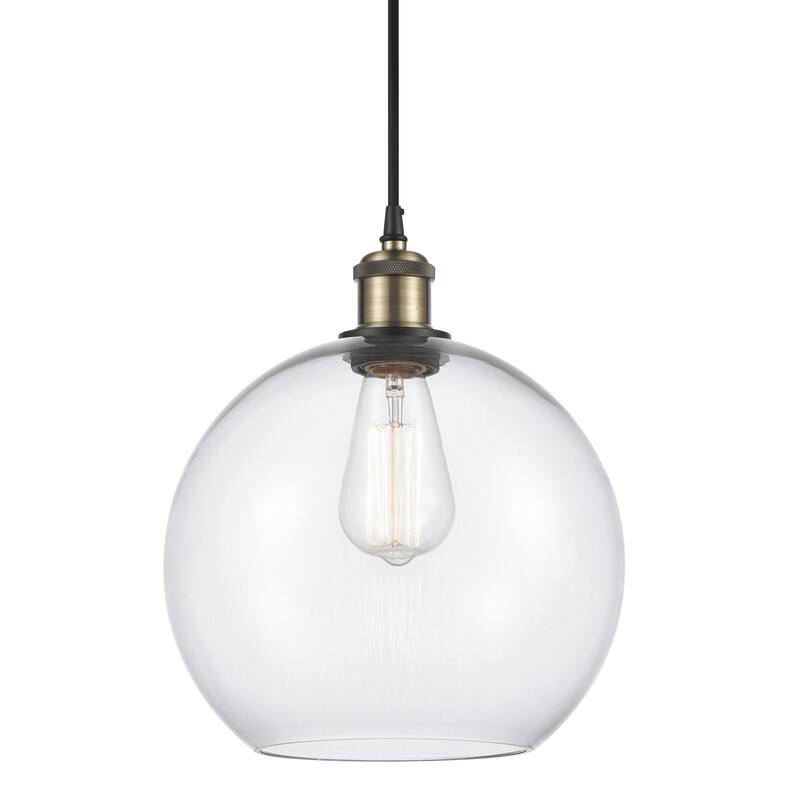 Innovations Lighting 516-1P-13-10 Athens Pendant Athens 10" Wide - Clear / Black Antique Brass