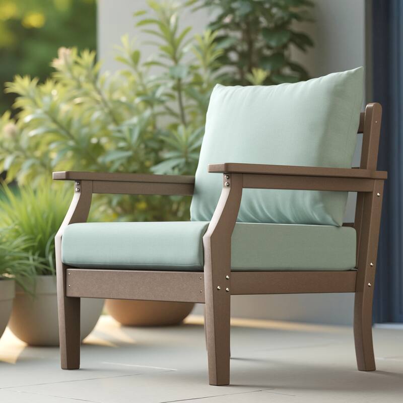 Kamas Outdoor Patio Club Chair - Tan Frame